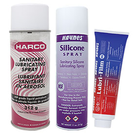 Assortment of Sanitary Lubricant and Lubrication sprays