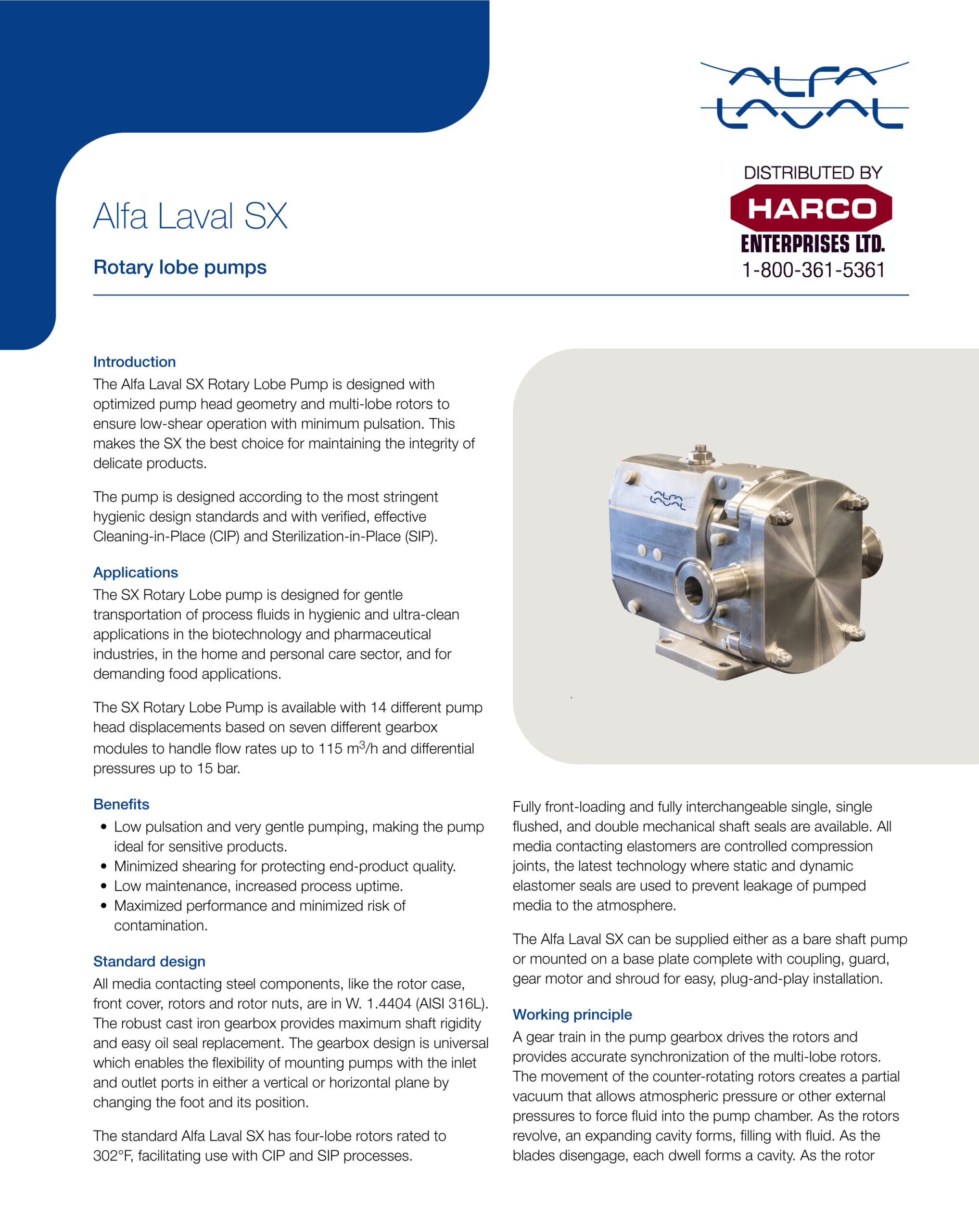 Alfa Laval SX Stainless Steel Pump