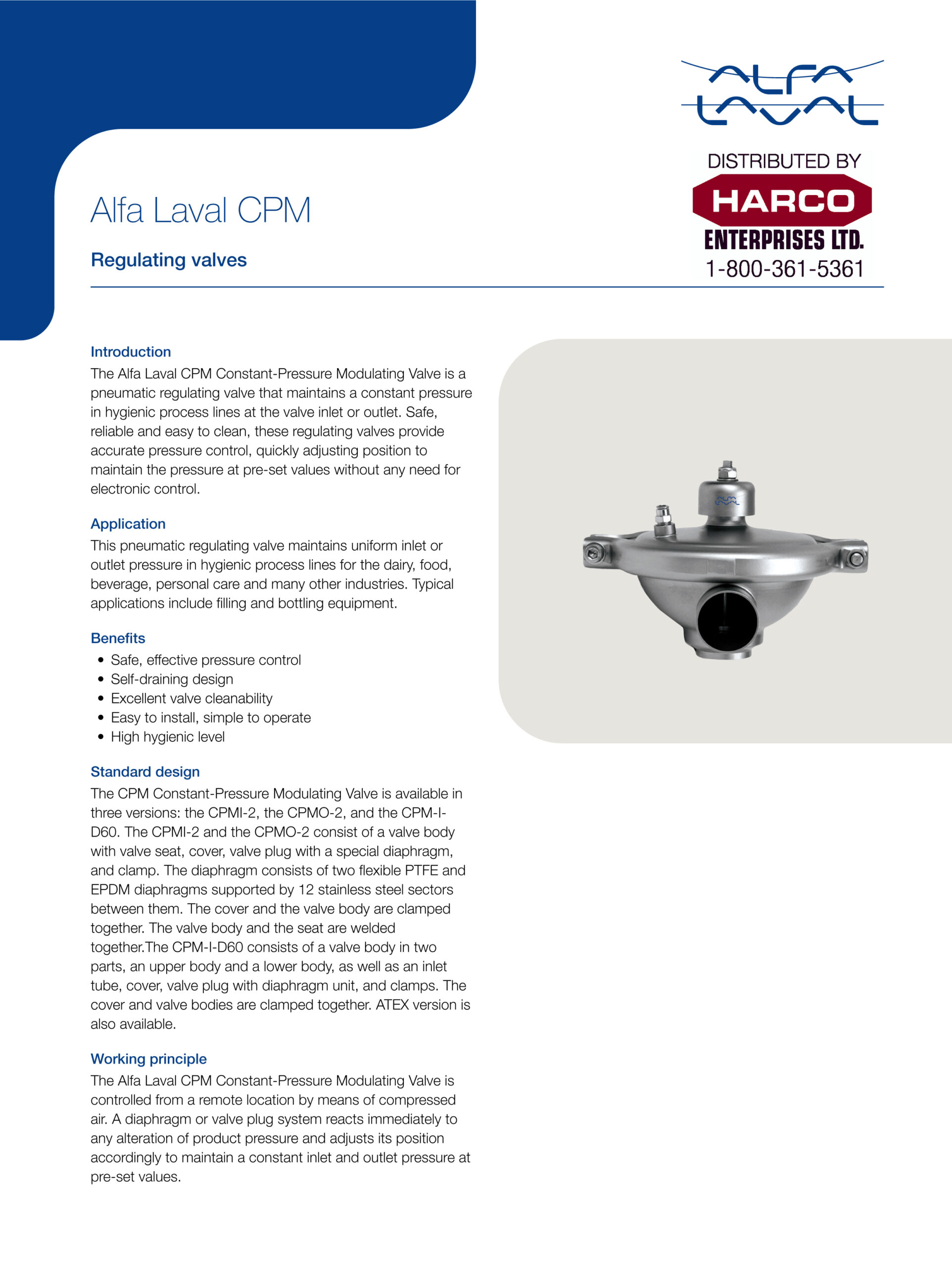 Alfa Laval CPM Regulating Valve